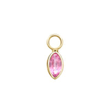 Pink Marquise Sapphire Hoop Charm