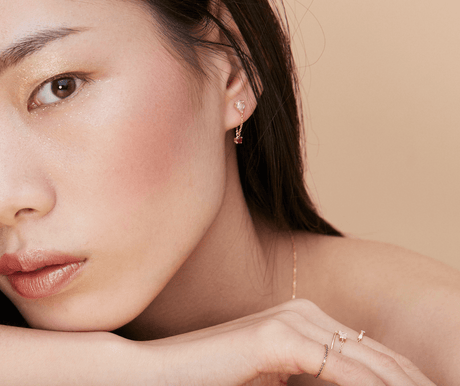 Pink Sapphire & Ruby Chain Earrings