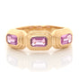 Pink Sapphire Baxter Ring 18k gold Stackable ring