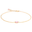 Pink Sapphire Bracelet 18k gold stackable design