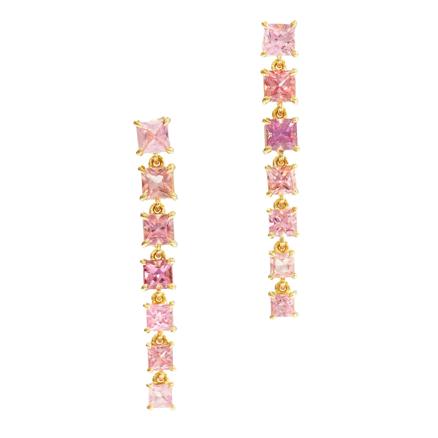 Pink Sapphire Cascade Earrings