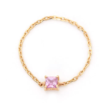 Pink Sapphire Chain Ring