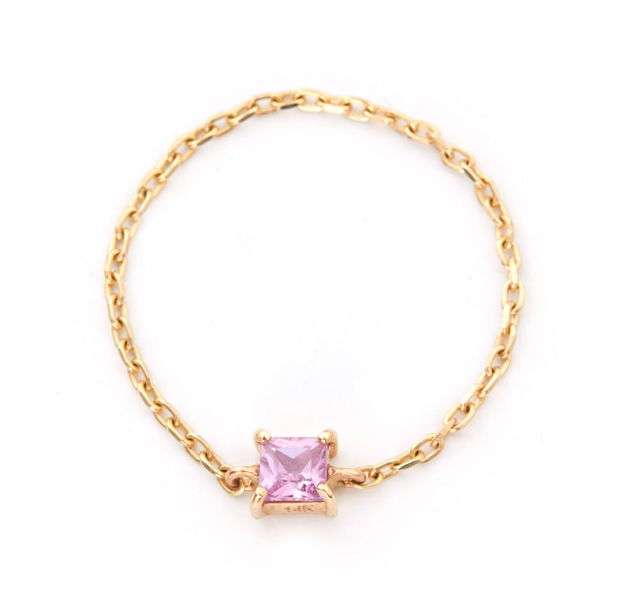 Pink Sapphire Chain Ring