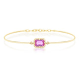 Pink Sapphire Compass Bangle