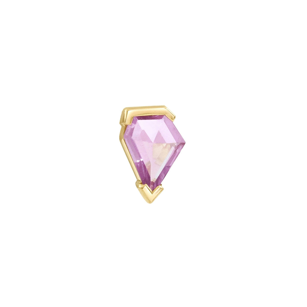 Ceylon Pink Sapphire Contour Earring