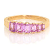 Pink Sapphire Crescendo Ring (Vertical) 18k gold engagement ring 