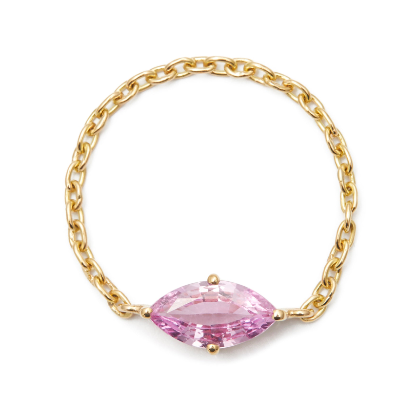 Pink Sapphire Marquise Supreme Chain Ring