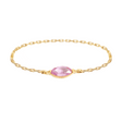  Pink Sapphire Petite Marquise Chain Ring 14k gold Stackable ring