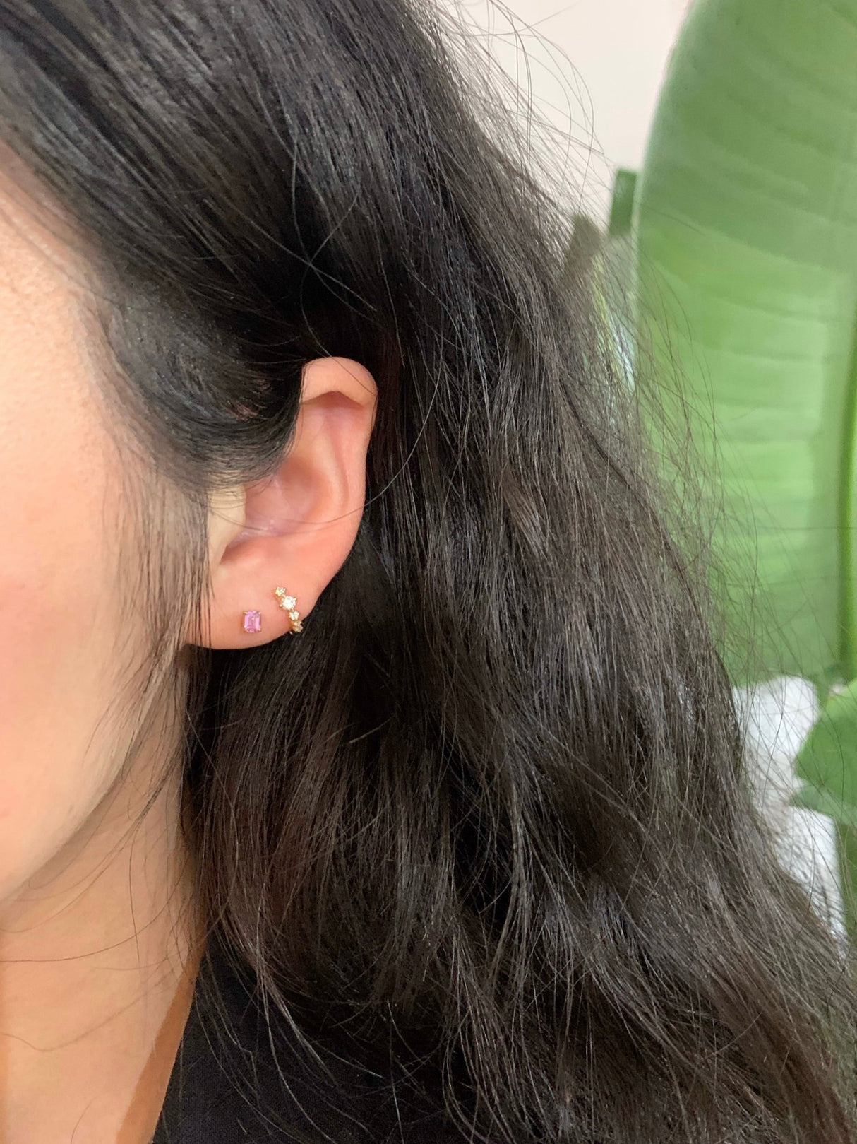 Pink Sapphire Reversible Earring