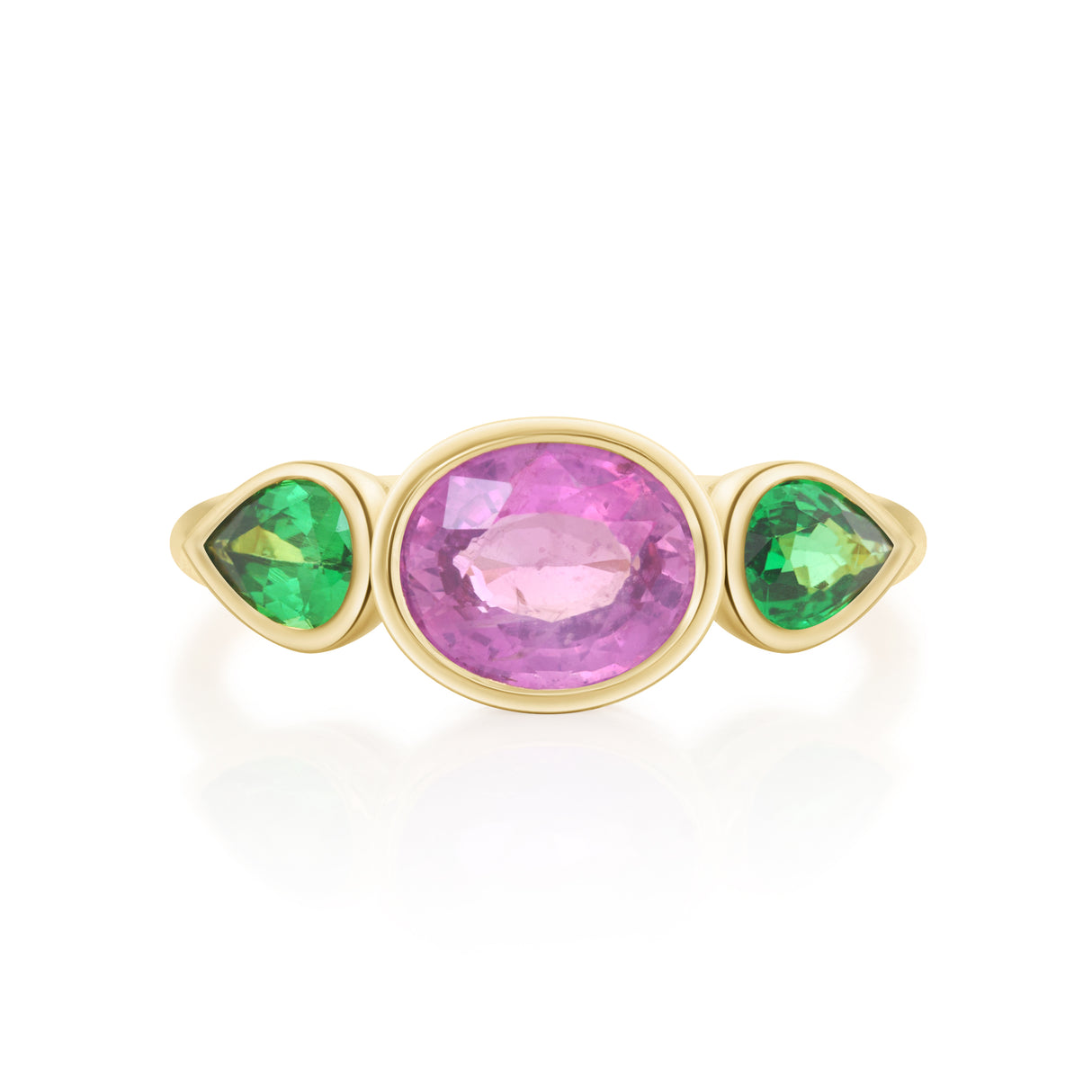 Pink_Sapphire_Tsavorite_Ring_18K_gold_engagement_ring