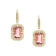 Pink Tourmaline Aurora Earrings 18K Gold Handmade Fine Jewelry 1