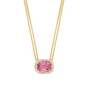 Pink Tourmaline Aurora Necklace 18k gold handmade fine jewelry