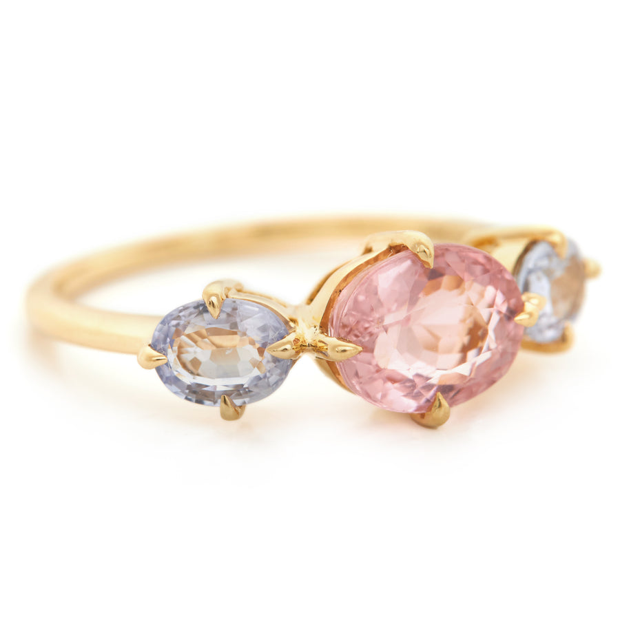 Pink Tourmaline & Spinel Macaroon Ring