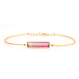 Pink Watermelon Tourmaline Bangle 18k gold handmade fine jewelry