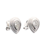 Platinum Diamond Frame Earrings