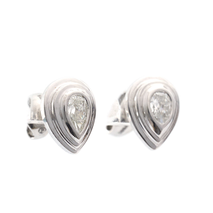 Platinum Diamond frame Earrings