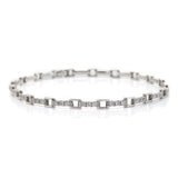 Platinum Diamond Links Tennis Bracelet stackable design