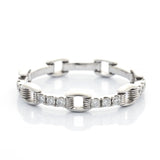 Platinum Diamond Links Tennis Chain Ring