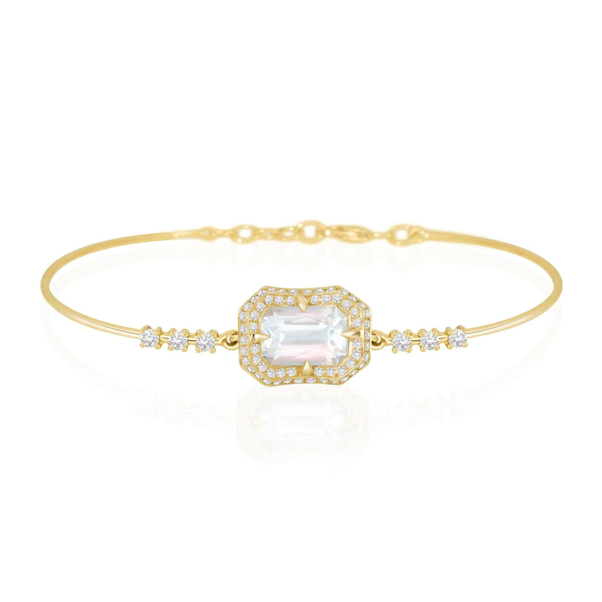 Rainbow_Moonstone_Aurora_Bangle_18k_gold_Stackable_design