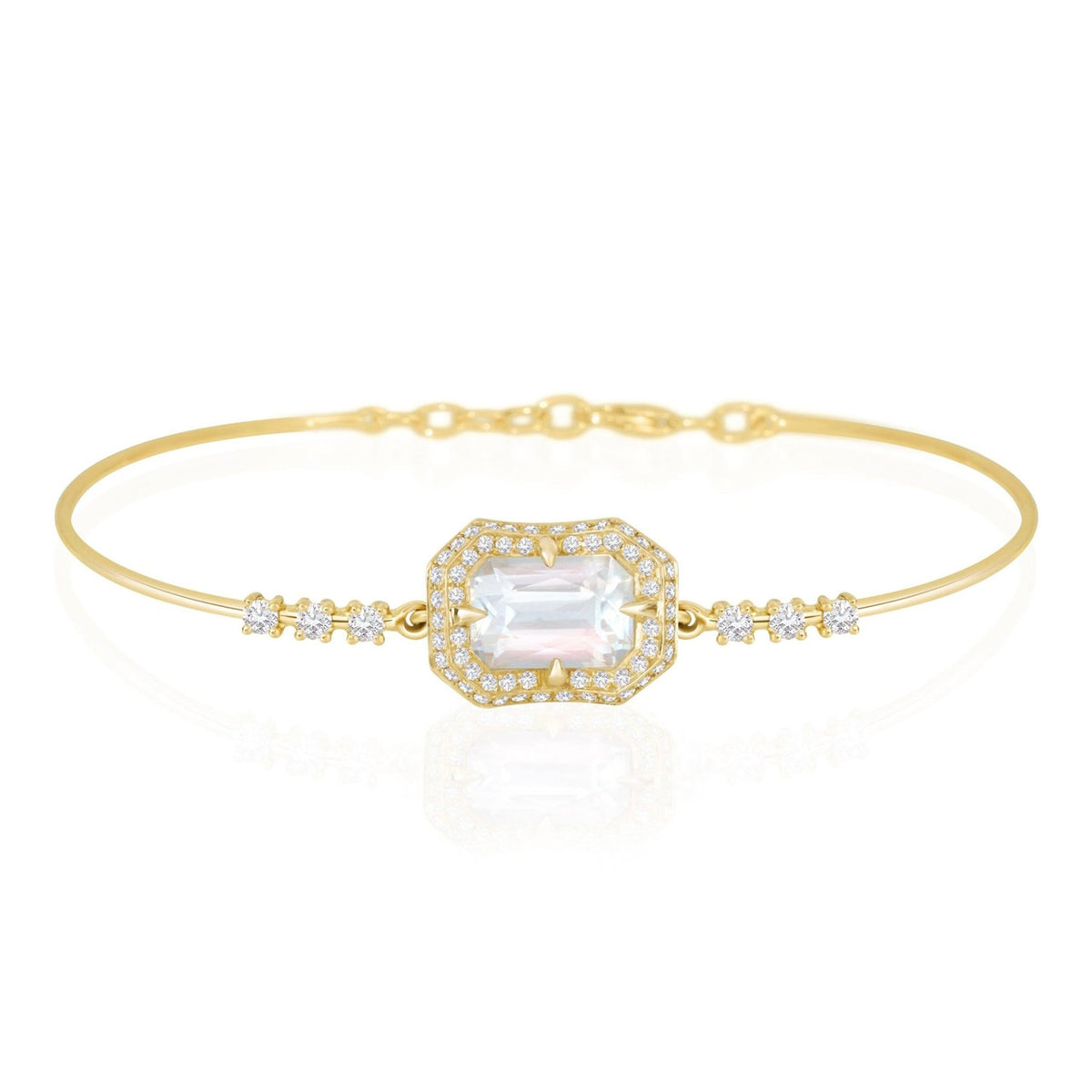 Rainbow Moonstone Aurora Bangle