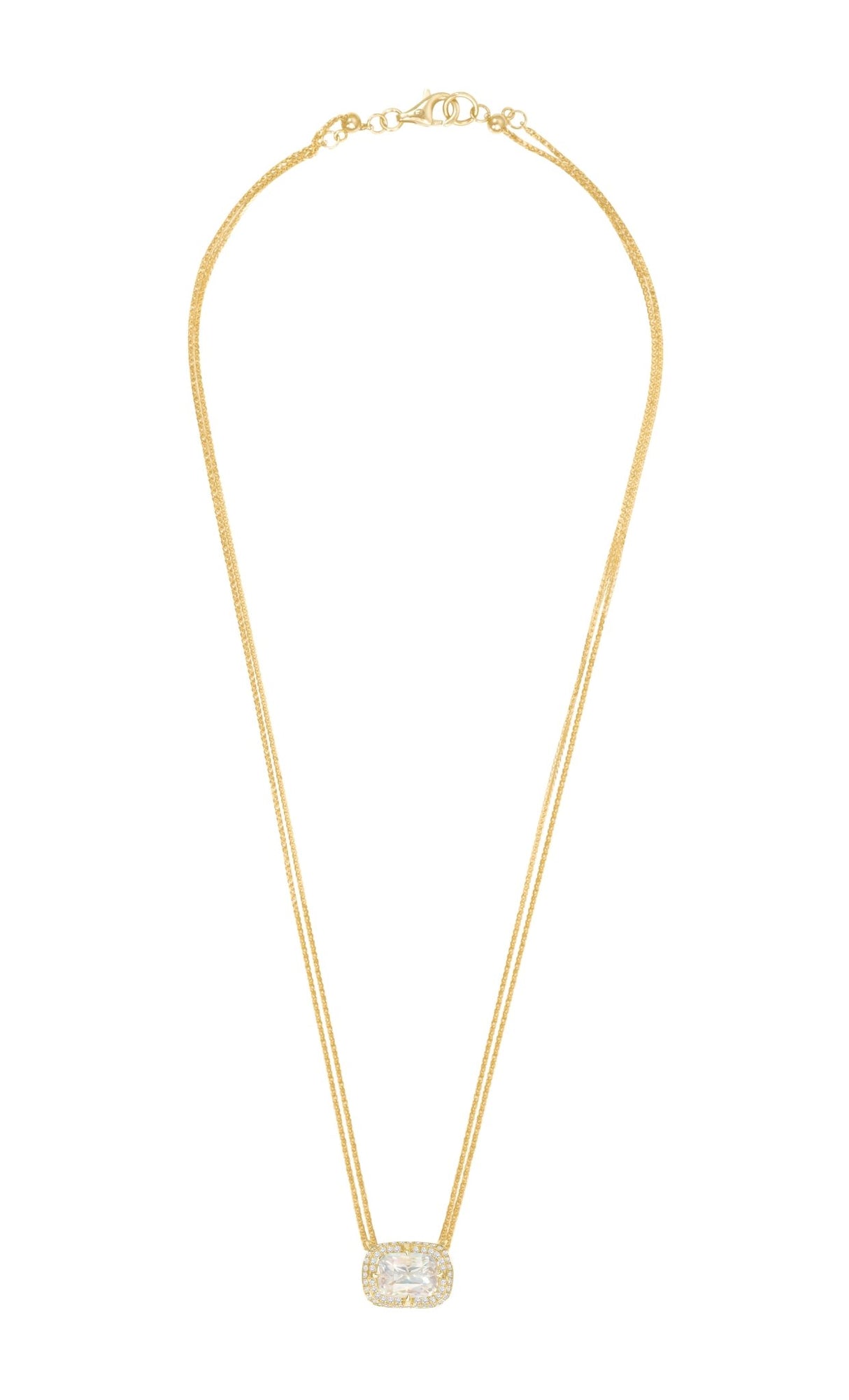 Rainbow Moonstone Aurora Necklace 18k gold Handmade fine jewelry