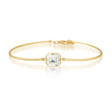 Rainbow Moonstone Bar Bangle 18k gold stackable design