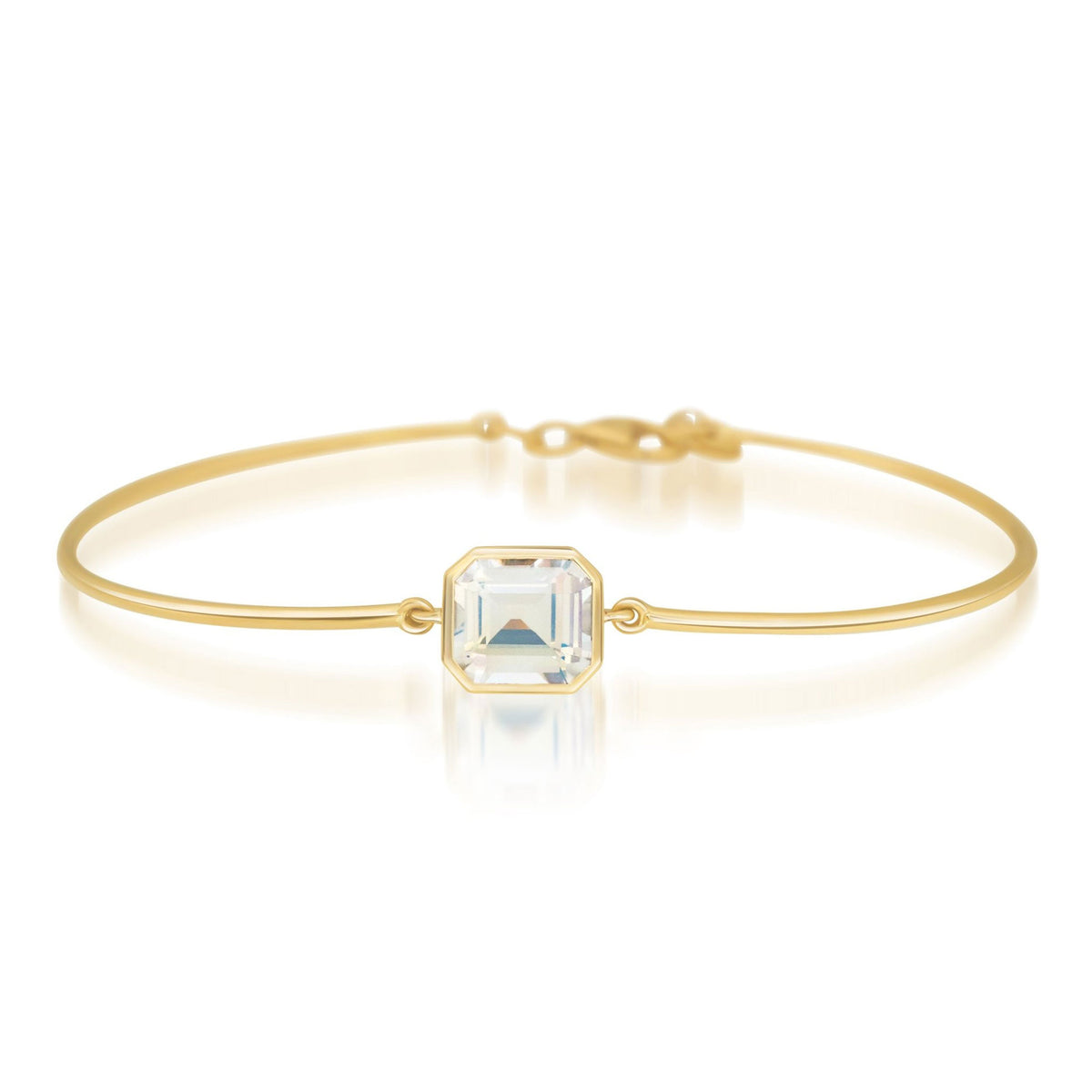 Rainbow Moonstone Bar Bangle