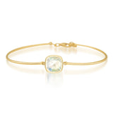Rainbow Moonstone Cushion Bangle