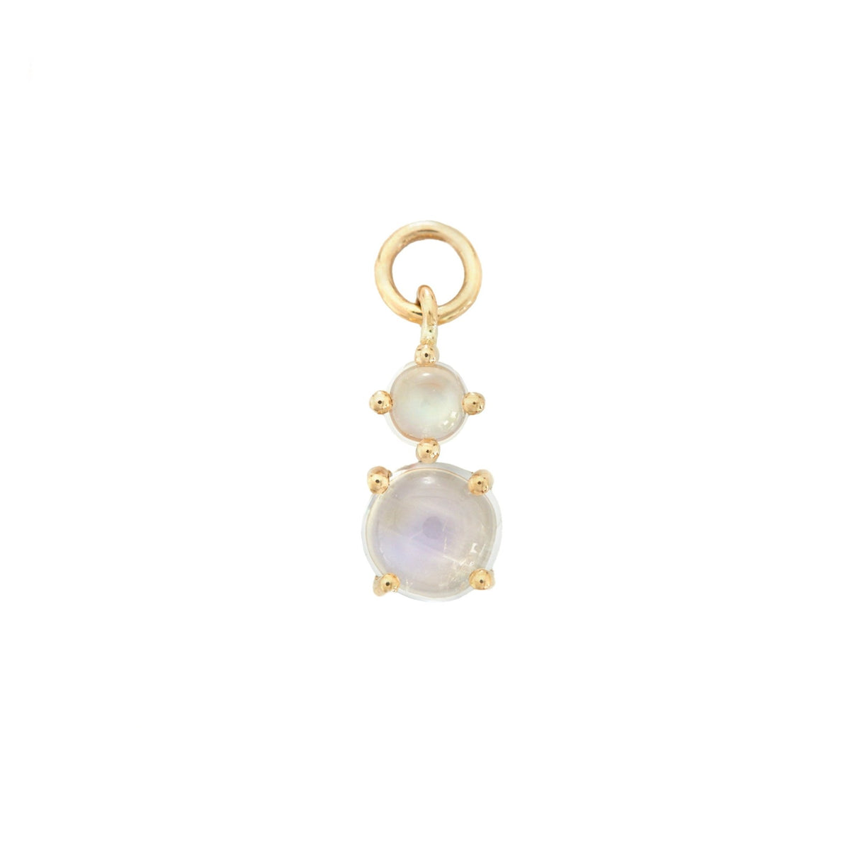 Rainbow Moonstone Hoop Charm