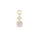 Rainbow Moonstone Hoop Charm