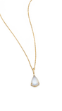 Rainbow Moonstones Necklace 18k gold handmade fine jewelry