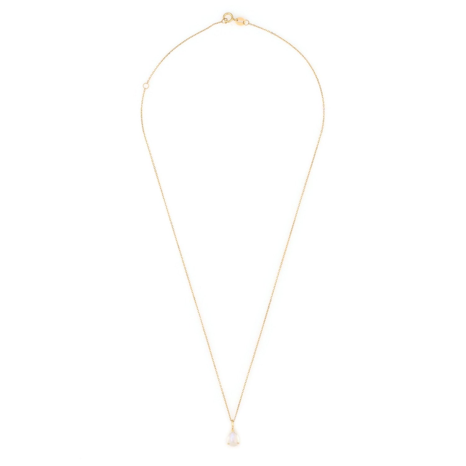 Rainbow Moonstones Necklace 18k gold handmade fine jewelry 3