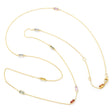 Rainbow Sapphire Candy Necklace 18k gold handmade fine jewelry