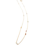 Rainbow Sapphire Candy Necklace 18k gold handmade fine jewelry 5