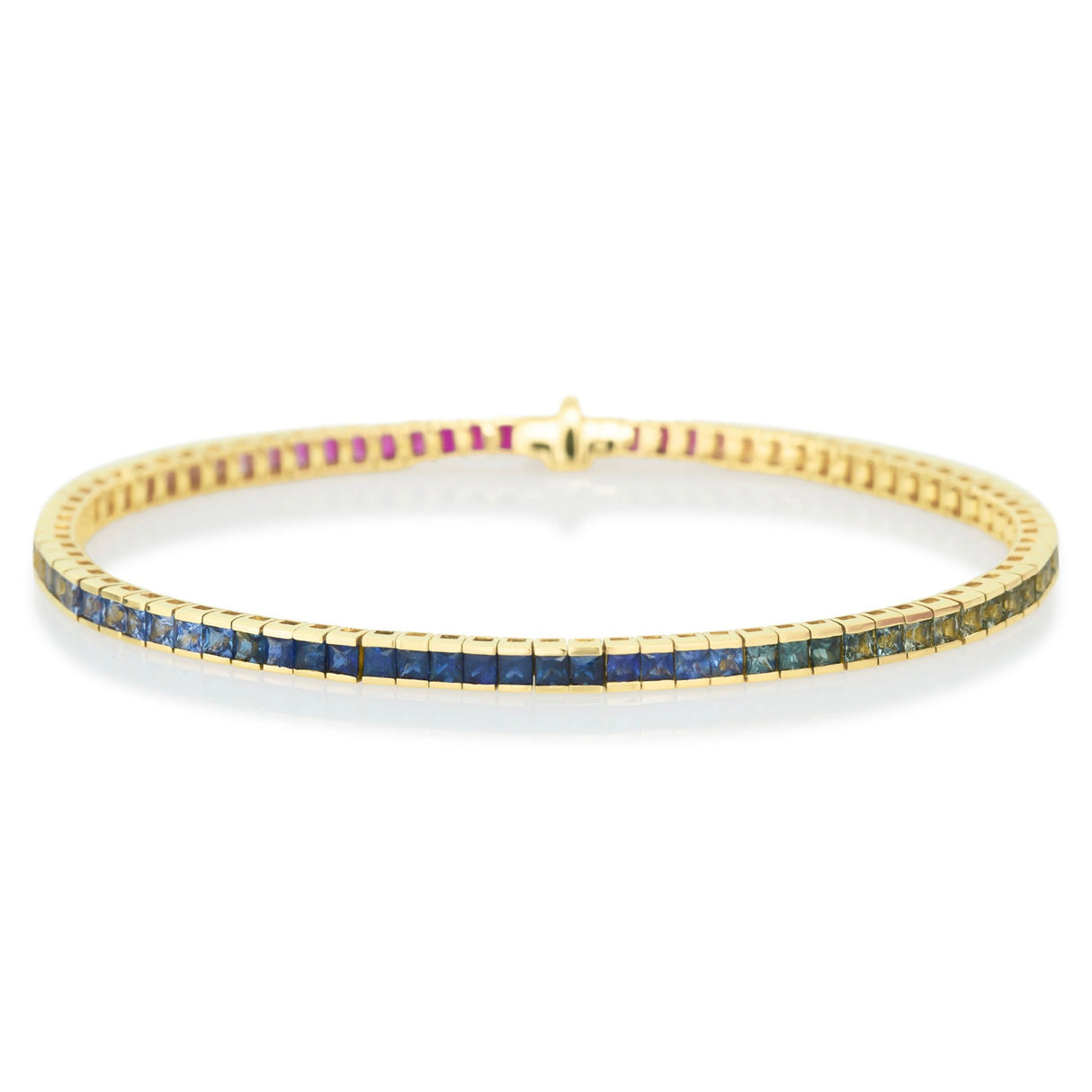 Rainbow Sapphire Tennis Bracelet
