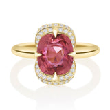 Raspberry Pink Spinel Aurora Ring
