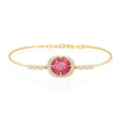 Raspberry_Tourmaline_Aurora_Bangle_18k_gold_Stackable_design