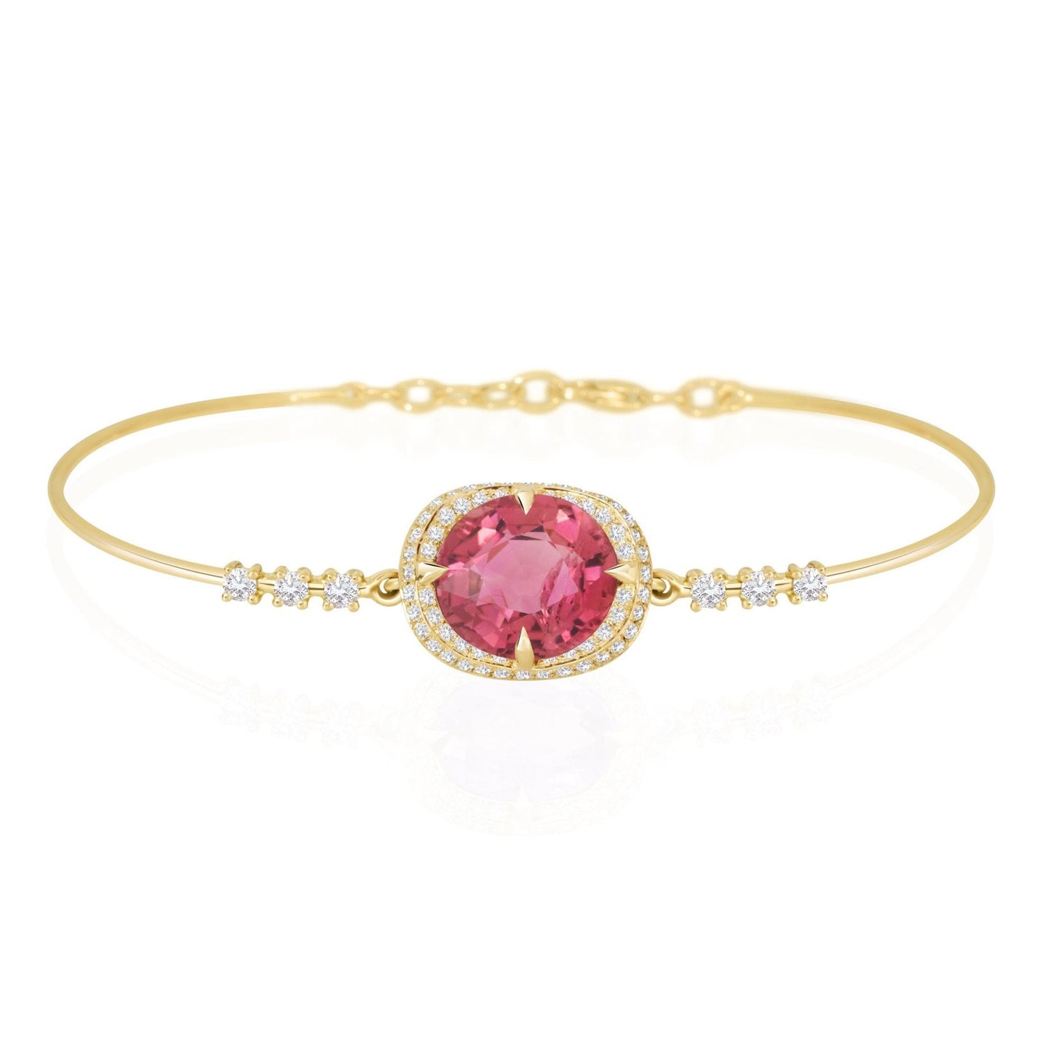 Raspberry Tourmaline Aurora Bangle
