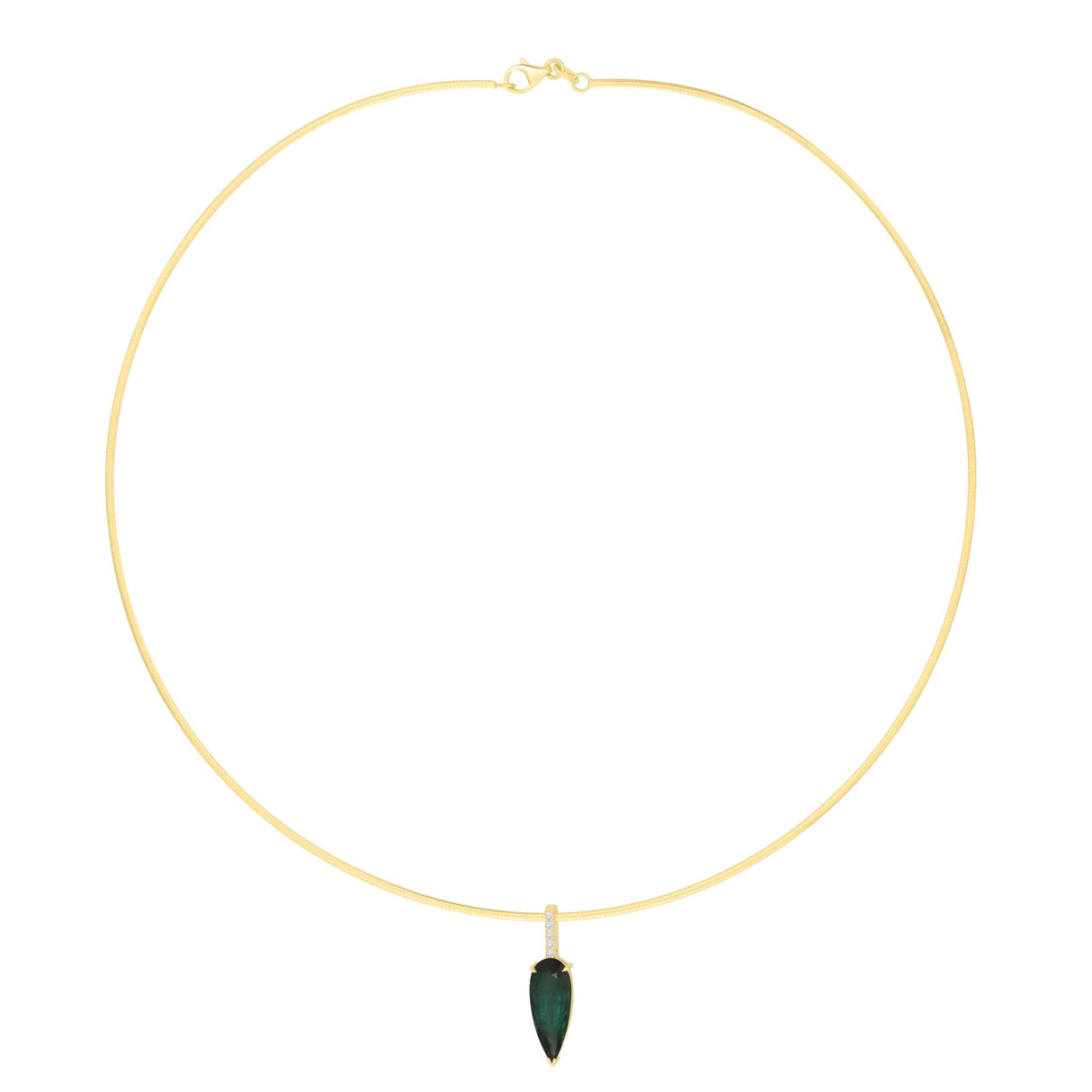 Reversible Gold Choker handmade Necklace 18k gold Stackable design with pendant