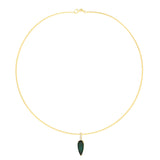 Reversible Gold Choker handmade Necklace 18k gold Stackable design with pendant