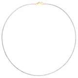 Reversible Gold Choker handmade Necklace 18k white gold Stackable design