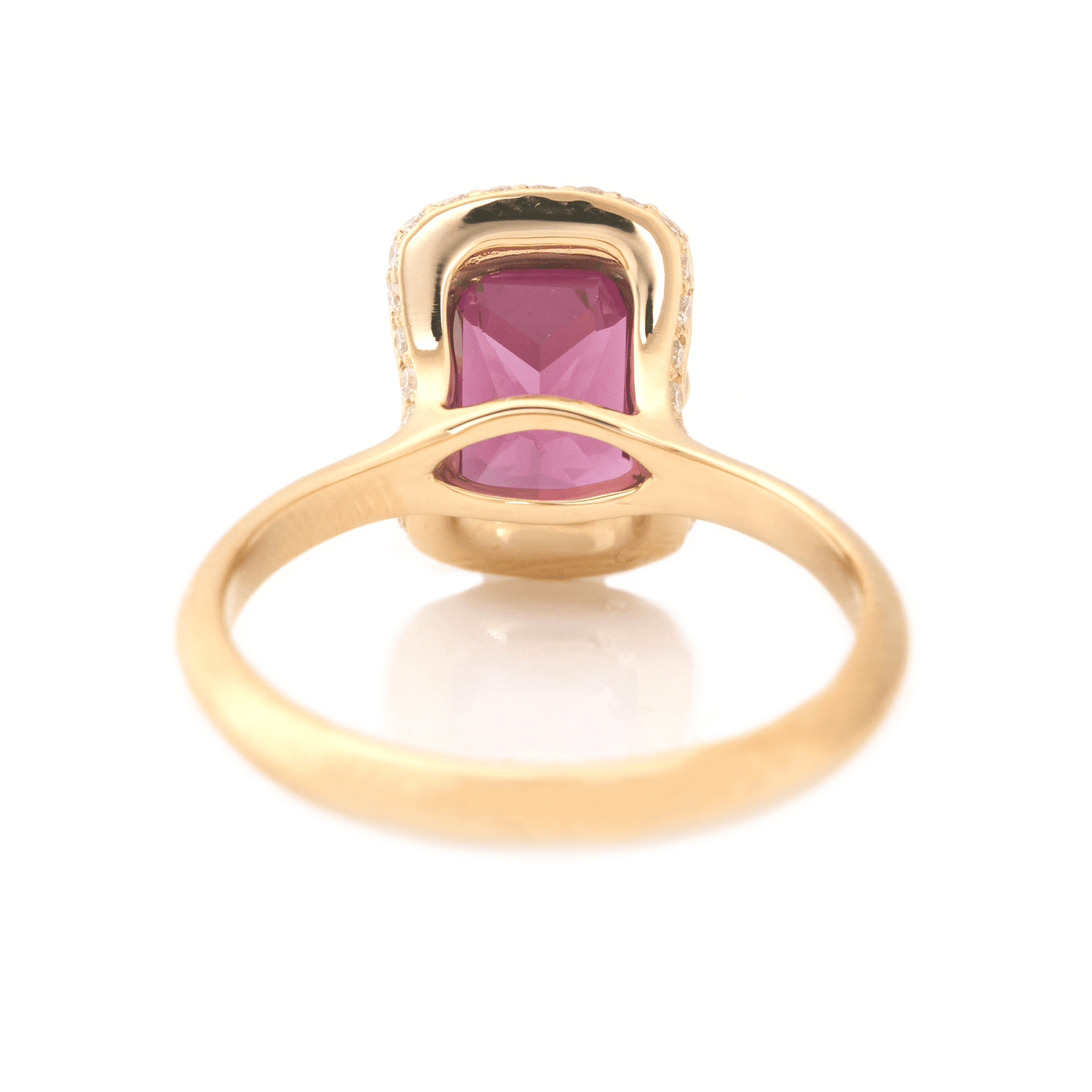 Rhodolite Aurora Ring 18K Gold Engagement Ring-3