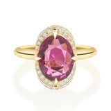 Rhodolite Aurora Ring 18K engagement ring