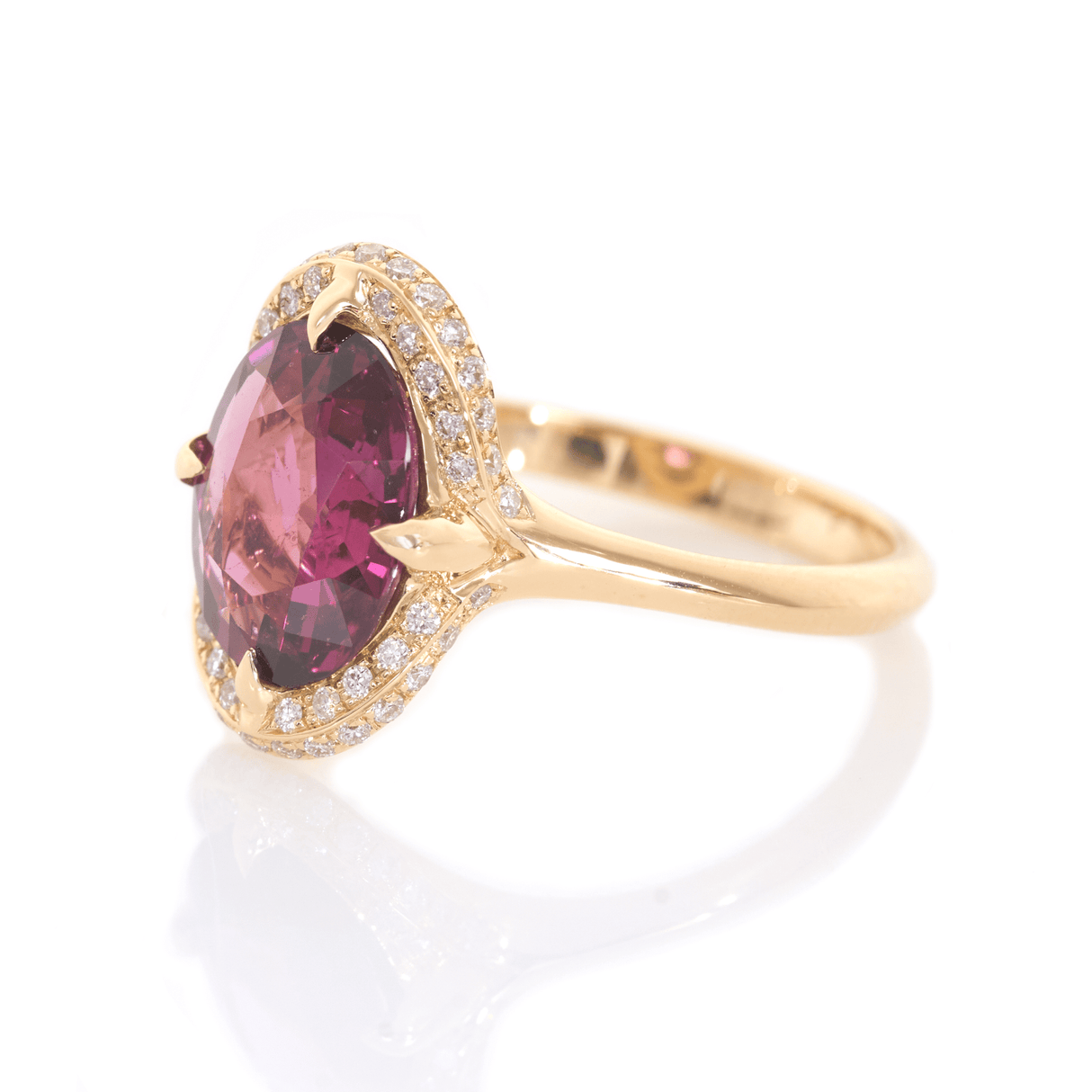 Rhodolite Aurora Ring 18K engagement ring 1