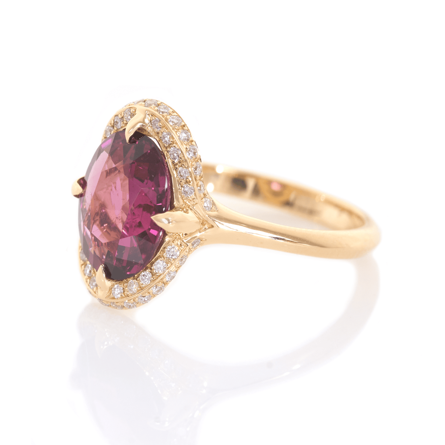 Rhodolite Aurora Ring 18K engagement ring 1