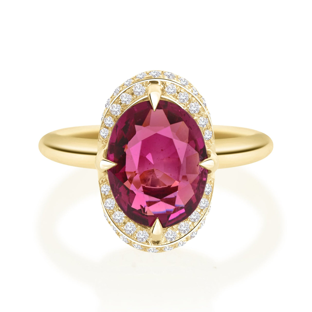 Rhodolite Aurora Ring 18K engagement ring 3