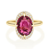 Rhodolite Aurora Ring 18K engagement ring 3