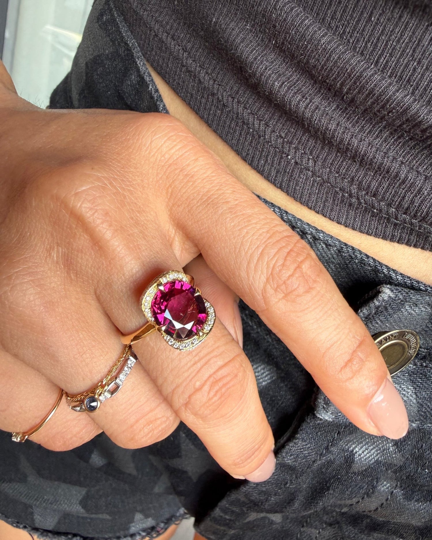 Rhodolite Aurora Supreme Ring
