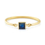 Royal Blue Sapphire Petite Circle Ring 14k gold stackable ring