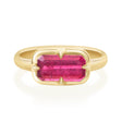 Rubellite Compass Ring 18K engagement ring
